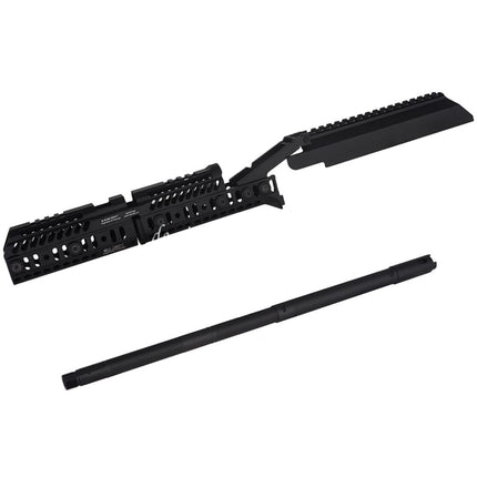 5KU SPORT-4 Stil Handschutz Schienen System B33 Staubschutzhülle Set Geeignet für Tokyo Marui AKM Serie GBB Gewehre Airsoft Schwarz