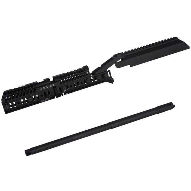 5KU SPORT-4 Stil Handschutz Schienen System B33 Staubschutzhülle Set Geeignet für Tokyo Marui AKM Serie GBB Gewehre Airsoft Schwarz