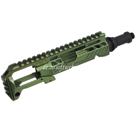 5KU Karabinergewehr Umbausatz Typ-A mit M1913 Schienenschaft Adapter Geeignet für Action Army AAP-01 Serie GBB Pistolen Airsoft