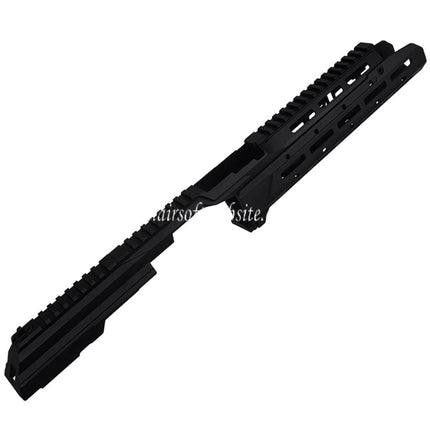 5KU Chassis SAG Stil MK3.1 Monolithic M-Lok Handschutz Schienen System Staubschutzhülle Set Geeignet für CYMA AKM AK74 AK105 Serie AEG Gewehre Airsoft Schwarz