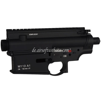 E&C SDMR Stil Metallgehäuse Oberer Unterer Empfänger Geeignet für E&C M110A1 HK417 Serie AEG Gewehre Airsoft Schwarz