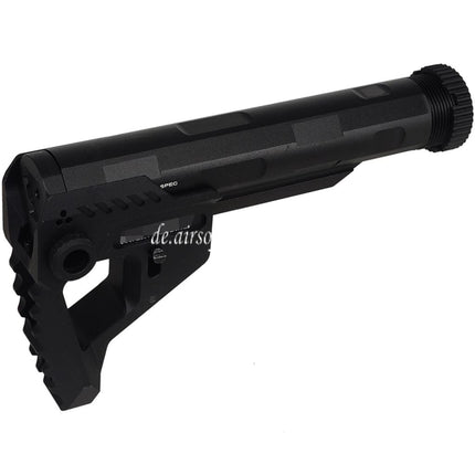 E&C Pit Stil PDW Schaft Geeignet für AR M4 M16 Serie AEG Gewehre Airsoft Schwarz