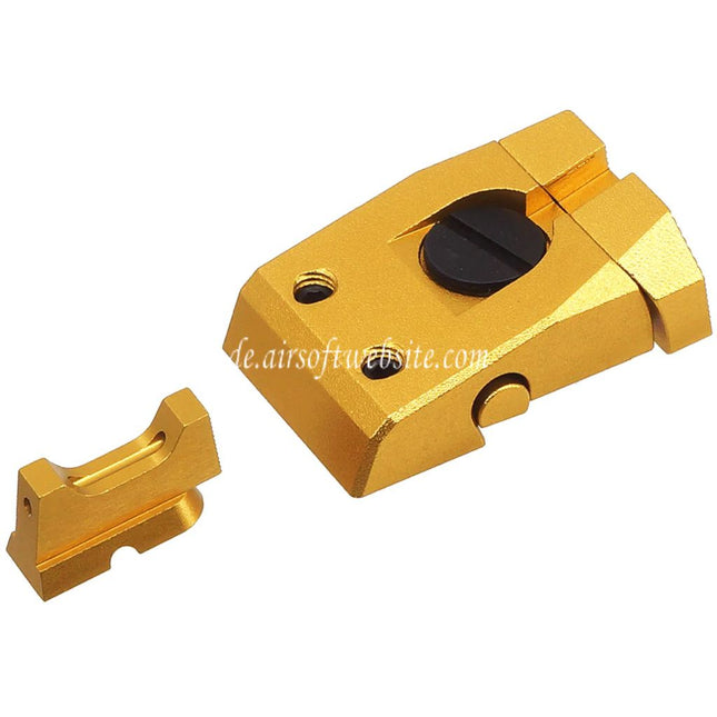 5KU CNC Aluminum Optisches Faser Korn Verstellbare Kimme Geeignet für KJ Works ASG CZ Shadow2 Serie GBB Pistolen Airsoft