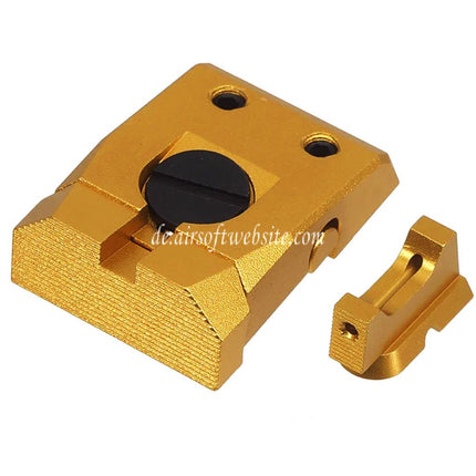 5KU CNC Aluminum Optisches Faser Korn Verstellbare Kimme Geeignet für KJ Works ASG CZ Shadow2 Serie GBB Pistolen Airsoft