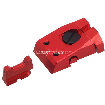 5KU CNC Aluminum Optisches Faser Korn Verstellbare Kimme Geeignet für KJ Works ASG CZ Shadow2 Serie GBB Pistolen Airsoft