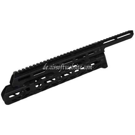 5KU Lang Monolithic M-Lok Handschutz Schienen System Geeignet für Tokyo Marui Saiga-12K Serie Schrotflinte Airsoft Schwarz