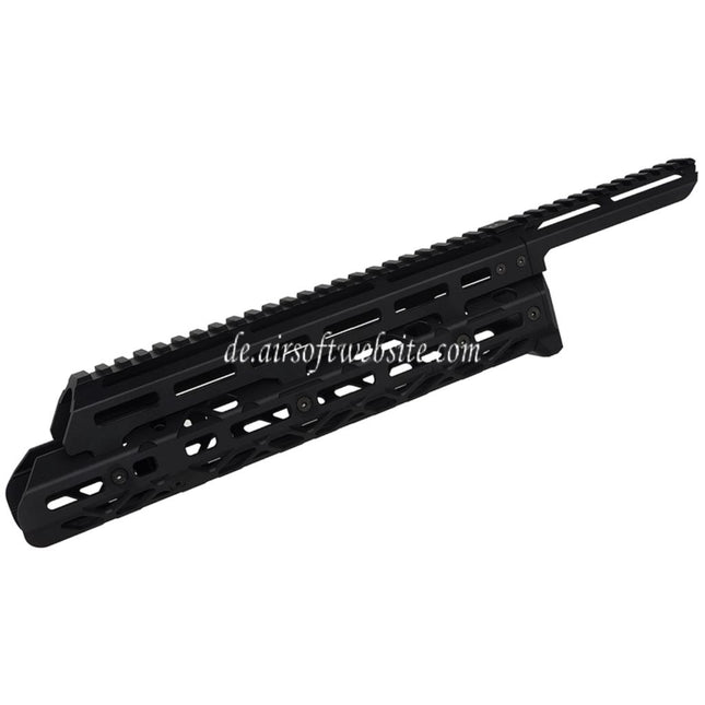 5KU Lang Monolithic M-Lok Handschutz Schienen System Geeignet für Tokyo Marui Saiga-12K Serie Schrotflinte Airsoft Schwarz