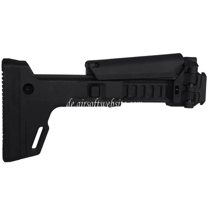 PTS Erweitert Polymer E9 Masada Seitlich klappbarer Schaft mit Adapter Geeignet für ASG CZ Scorpion EVO AEG Gewehre Airsoft Schwarz