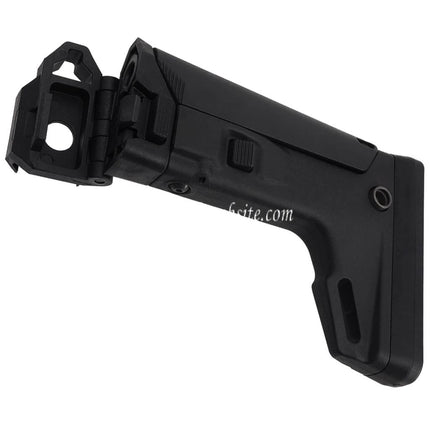 PTS Erweitert Polymer E9 Masada Seitlich klappbarer Schaft mit Adapter Geeignet für ASG CZ Scorpion EVO AEG Gewehre Airsoft Schwarz