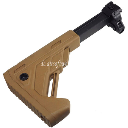 E&C 5-Positions Einziehbarer Klappschaft Geeignet für 20mm Picatinny Schiene E&C SIG MPX MCX Serie Gewehre Airsoft