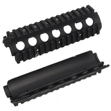 Airsoft Website 170mm CNC Aluminum KAC Stil M4A1 M4CQB RAS Handschutz Schienen System mit Schienenabdeckung Geeignet für M4 M16 Serie AEG Gewehre Schwarz
