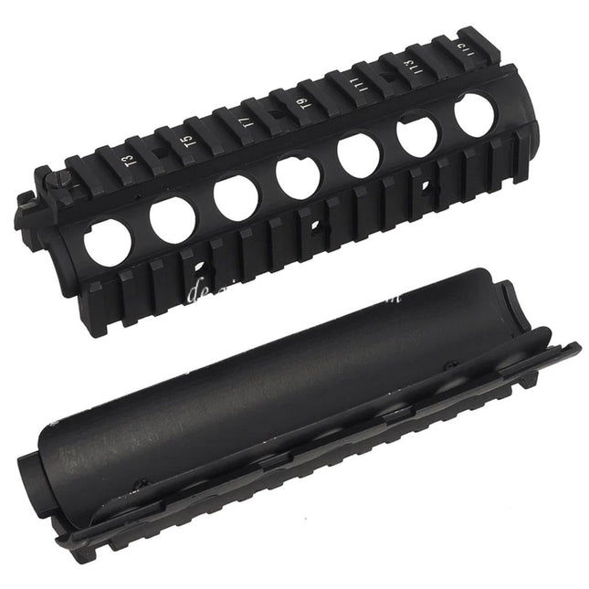 Airsoft Website 170mm CNC Aluminum KAC Stil M4A1 M4CQB RAS Handschutz Schienen System mit Schienenabdeckung Geeignet für M4 M16 Serie AEG Gewehre Schwarz