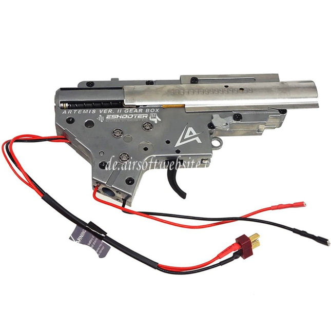 APS Artemis Version 2 V2 Getriebe mit E-Shooter ETU Geeignet für M4 M16 Serie AEG EBB Gewehre Airsoft Hinten verkabelt