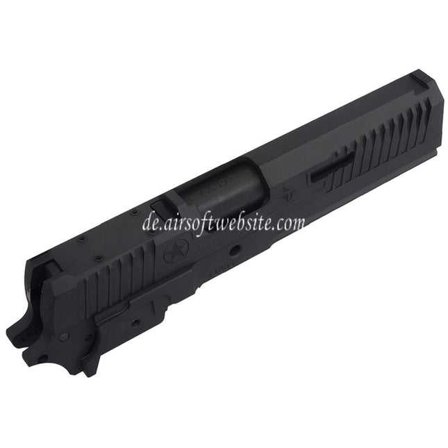 Bomber Airsoft CNC Aluminum TRIARC System Stil Lauf Schlitten Mitte Rahmen Kit Set Geeignet für Tokyo Marui Hi-Capa Serie GBB Pistolen Titangrau