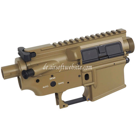 E&C Metallgehäuse Obere Untere Empfänger Geeignet für E&C Tokyo Marui M4 M16 Serie AEG Gewehre Airsoft Dark Earth