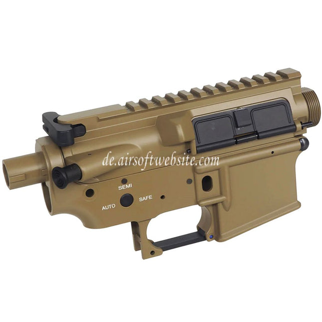 E&C Metallgehäuse Obere Untere Empfänger Geeignet für E&C Tokyo Marui M4 M16 Serie AEG Gewehre Airsoft Dark Earth