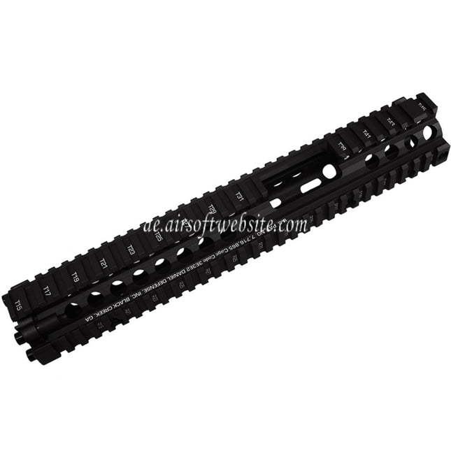 CYMA Daniel Defense CNC Aluminum 12.5 Zoll Free Float RIS II FSP Handschutz Schienen System Geeignet für M4 M16 Serie AEG Gewehre Airsoft