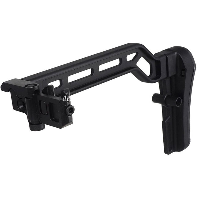 5KU Aluminum Taktische Picatinny Montage Modular Klappschaft mit Gummipolsterung Geeignet für 20mm Schiene Schaftadapter Gewehre Schwarz