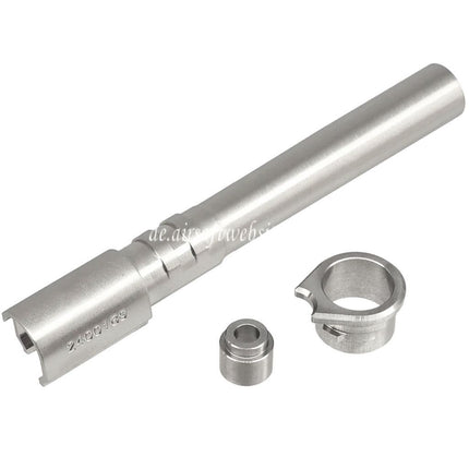 5KU Edelstahl äußere Lauf +11mm CW Gewinde im Uhrzeigersinn mit Bushing Geeignet für KJ Works ASG CZ Shadow2 Orange Serie GBB Pistolen Airsoft