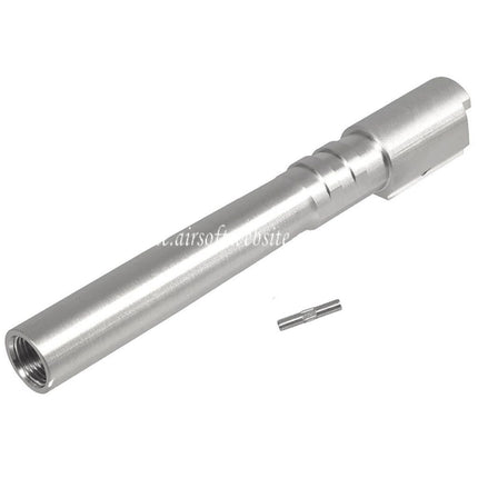 5KU Edelstahl äußere Lauf +11mm CW Gewinde im Uhrzeigersinn mit Bushing Geeignet für KJ Works ASG CZ Shadow2 Orange Serie GBB Pistolen Airsoft