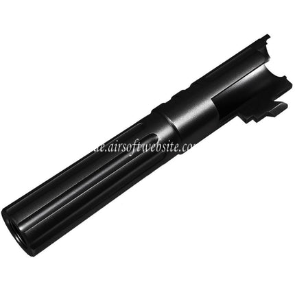 5KU 4.3 Zoll Edelstahl Gerade geriffelt äußere Lauf +11mm CW Im Uhrzeigersinn Gewinde Geeignet für Hi-Capa 4.3 Serie GBB Pistolen Airsoft
