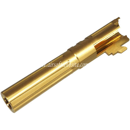 5KU 4.3 Zoll Edelstahl Gerade geriffelt äußere Lauf +11mm CW Im Uhrzeigersinn Gewinde Geeignet für Hi-Capa 4.3 Serie GBB Pistolen Airsoft