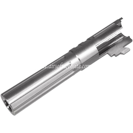 5KU 4.3 Zoll Edelstahl Gerade geriffelt äußere Lauf +11mm CW Im Uhrzeigersinn Gewinde Geeignet für Hi-Capa 4.3 Serie GBB Pistolen Airsoft
